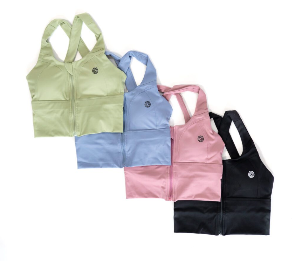 LivBTR Zipper Front Sports Bra
