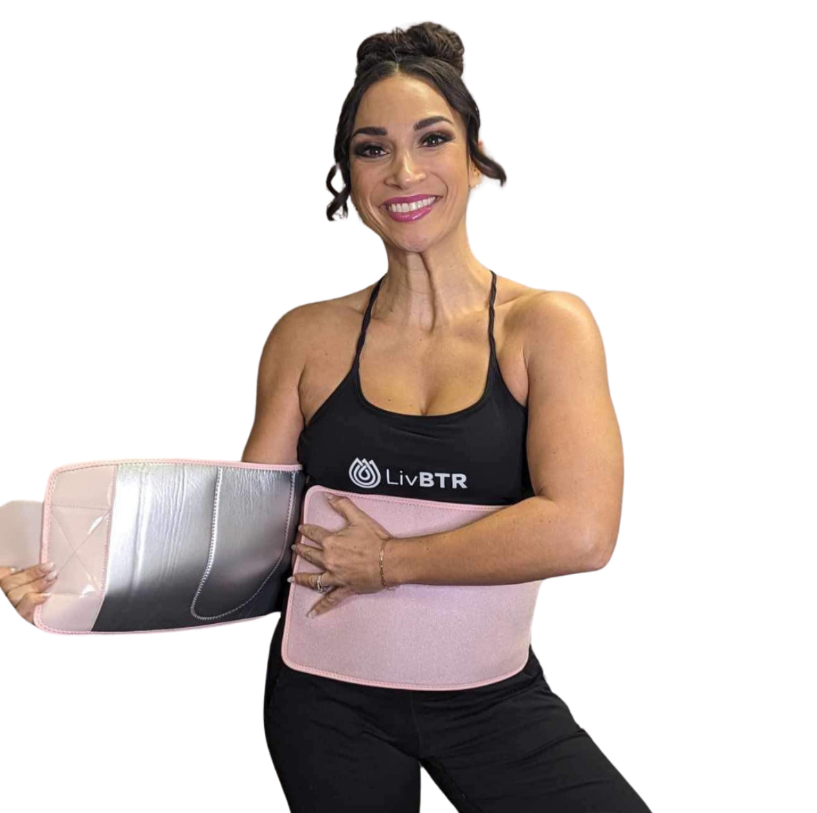 DripFit Sweat Band PINK Silver Ion Waist Band with Pocket