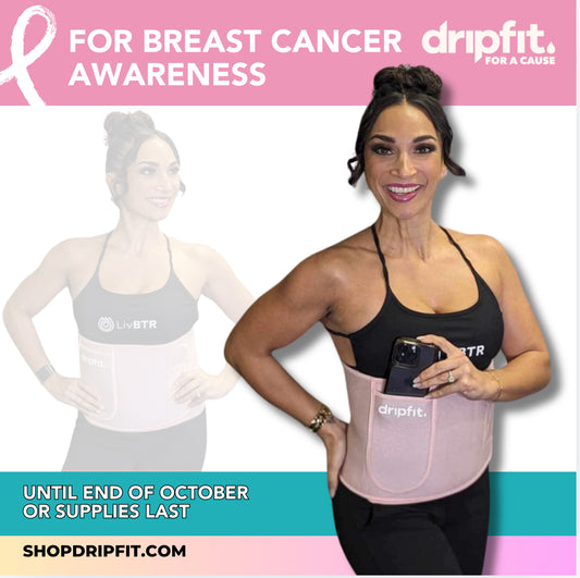 DripFit Sweat Band PINK Silver Ion Waist Band with Pocket