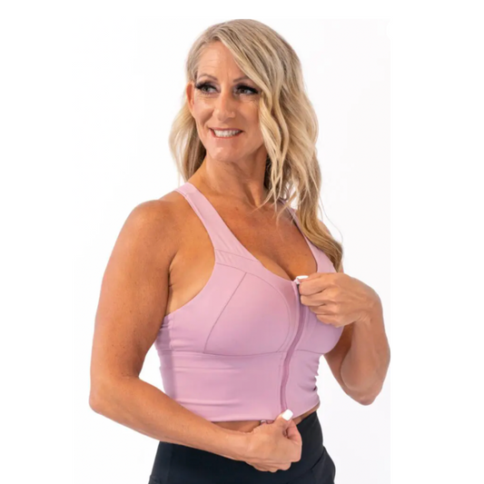 LivBTR Zipper Front Sports Bra